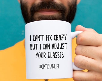 Optometry, Optician, Optometrist, Optician Gift, Optometrist Gift, Eye Doctor, Funny Optician, Dispensing Optician Mug, Optometry Student