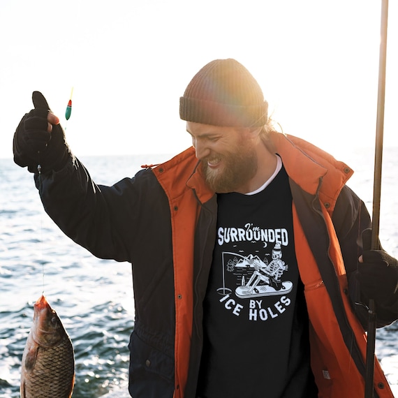 Funny Fishing Shirt, Fishing Crewneck, Ice Fishing, Fishing Lover Present,  Fishing Shirt, Winter Fishing, Ice Fishing Gift for Men 