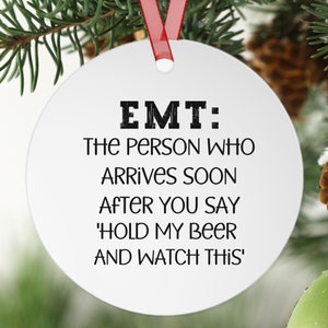 EMT Gift, Paramedic, Paramedic Gifts, Paramedic Ornament, First Responder Gift, Ambulance Driver, EMS Ornament, Personalized Custom Ornament