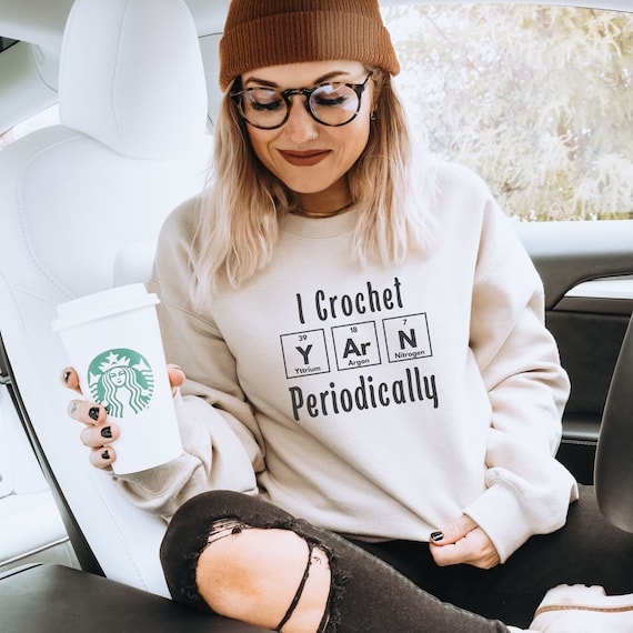 Crochet Crewneck, Crochet Sweatshirt, Funny Crochet Shirt, Crochet Sweater, Crochet Pullover, Trendy Crochet,Crochet Hooker,Yarn Lover Shirt