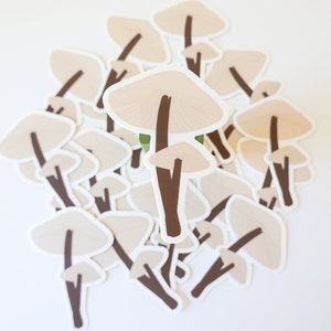 Mushroom Sticker, Cute Mushroom Sticker, Botanical Sticker
