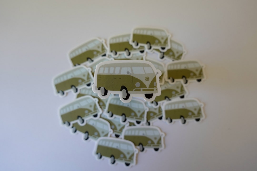 Travel Line Bus Sticker Green Traveler Bus Sticker, Vintage Bus, Adventure Stickers - Etsy