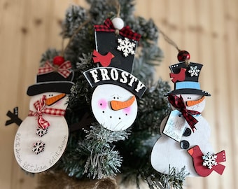 Snowman Christmas Ornament, Snowman Ornament, Frosty Ornament, Christmas Tree Ornament, Cute Snowman Ornament, Snowman Decor, Christmas Tree