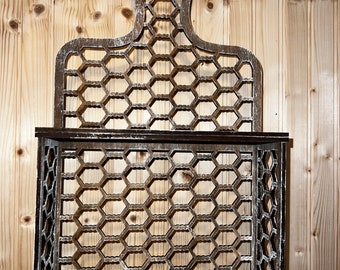 Farmhouse Wooden Shelf, Tiered Tray Shelf, Chicken Wire Cutting Board, Display Stand