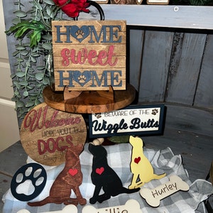 Dog Tiered Tray Decor, Dog Lover, Labrador Retriever, Best Friend