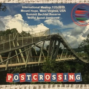 2019 World Scout Jamboree Postcrossing Meetup Carte postale Virginie-Occidentale États-Unis