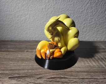 Ninetales and Vulpix 3D Printed
