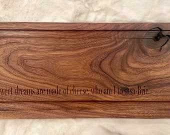 Charcuterie | Cheese board | Black walnut | Housewarming | Custom Gift | Cheese Lover | Party Tray