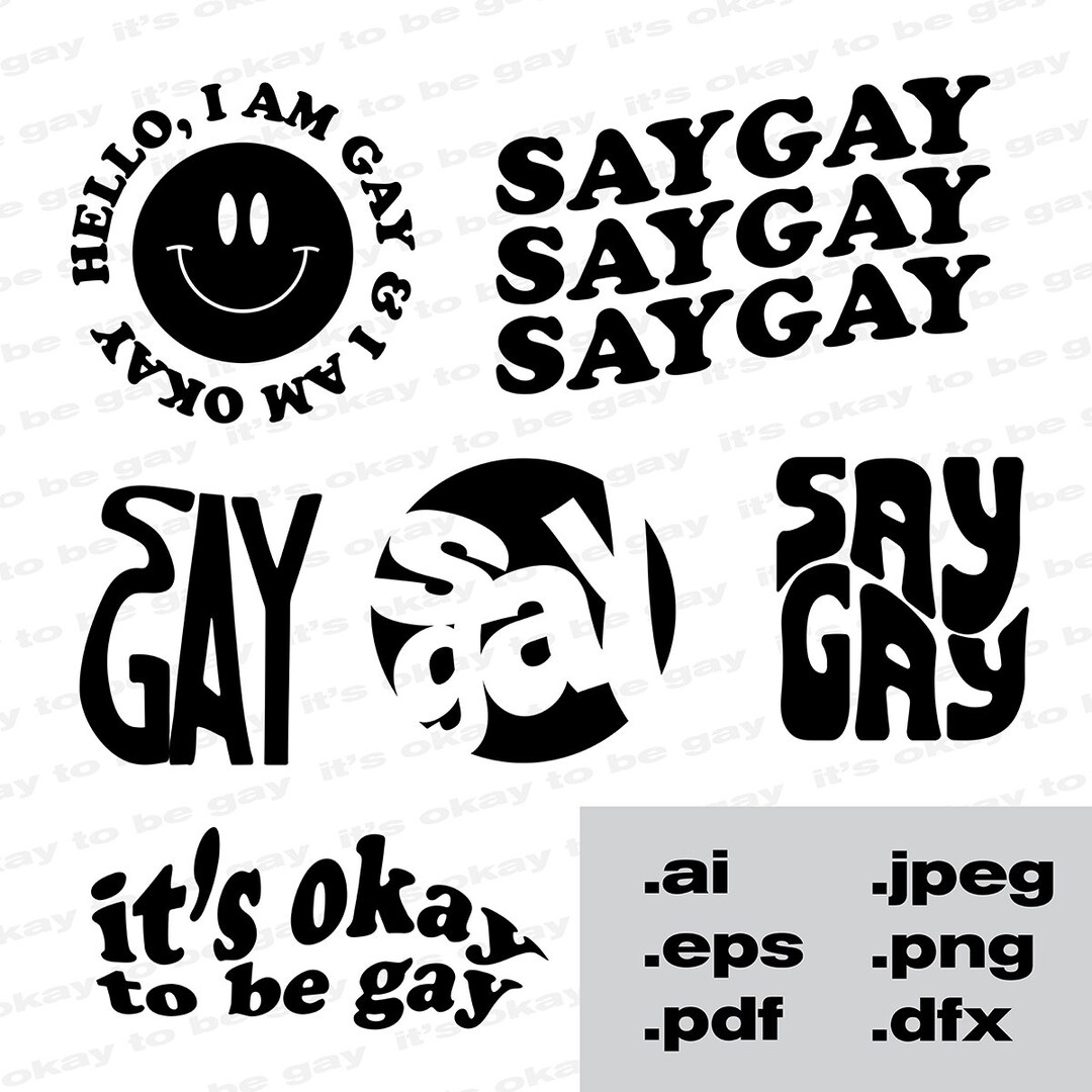 SAY GAY SVG Bundle Cut File, Lgbtq, Pride, Digitale Datei - Etsy Österreich