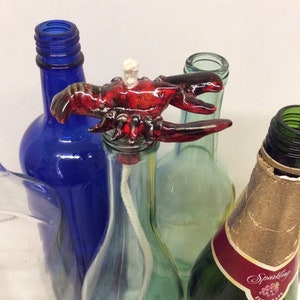 1 Lobster Ceramic Wick Holder DIY Oil Lamp Recycling Glass Bottles Candle Flame Indoor Decoration Cotton Wick