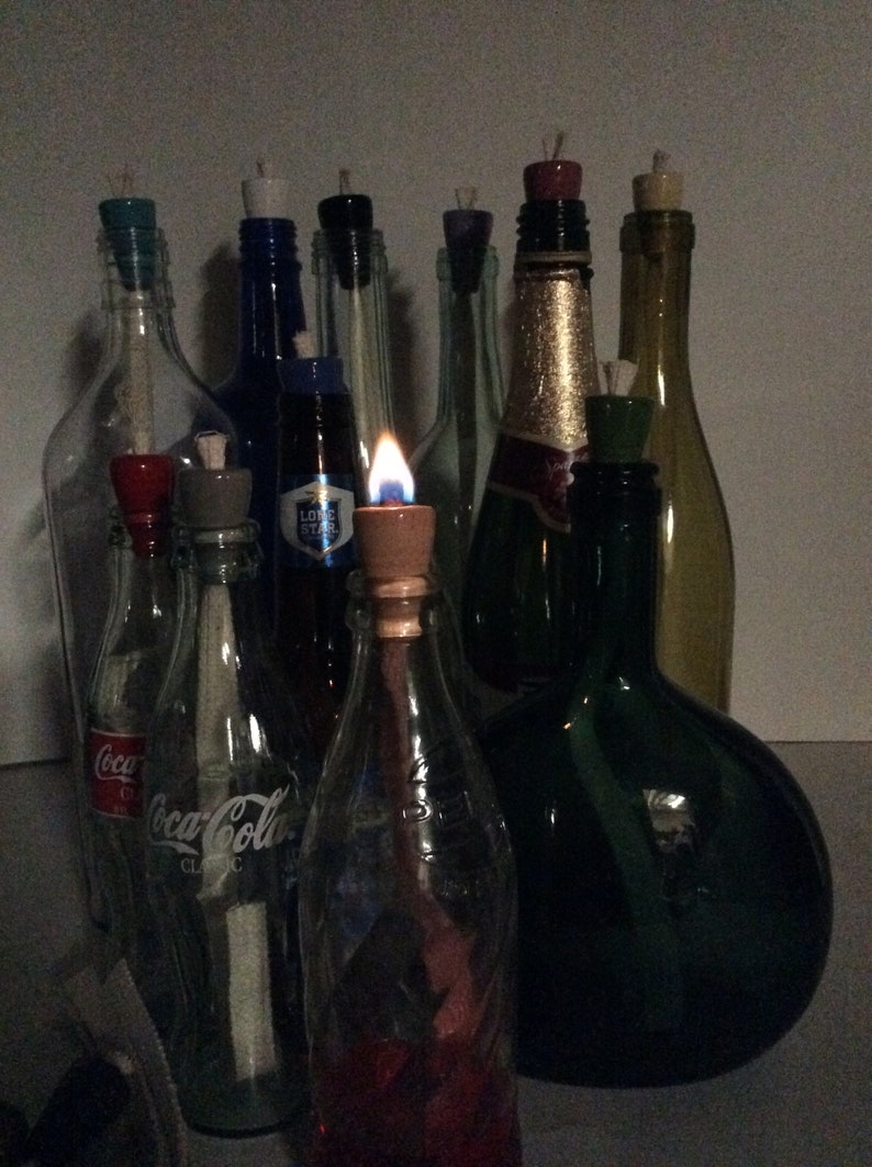 1 Black Ceramic Wick Holder DIY Oil Lamp Recycling Glass Etsy