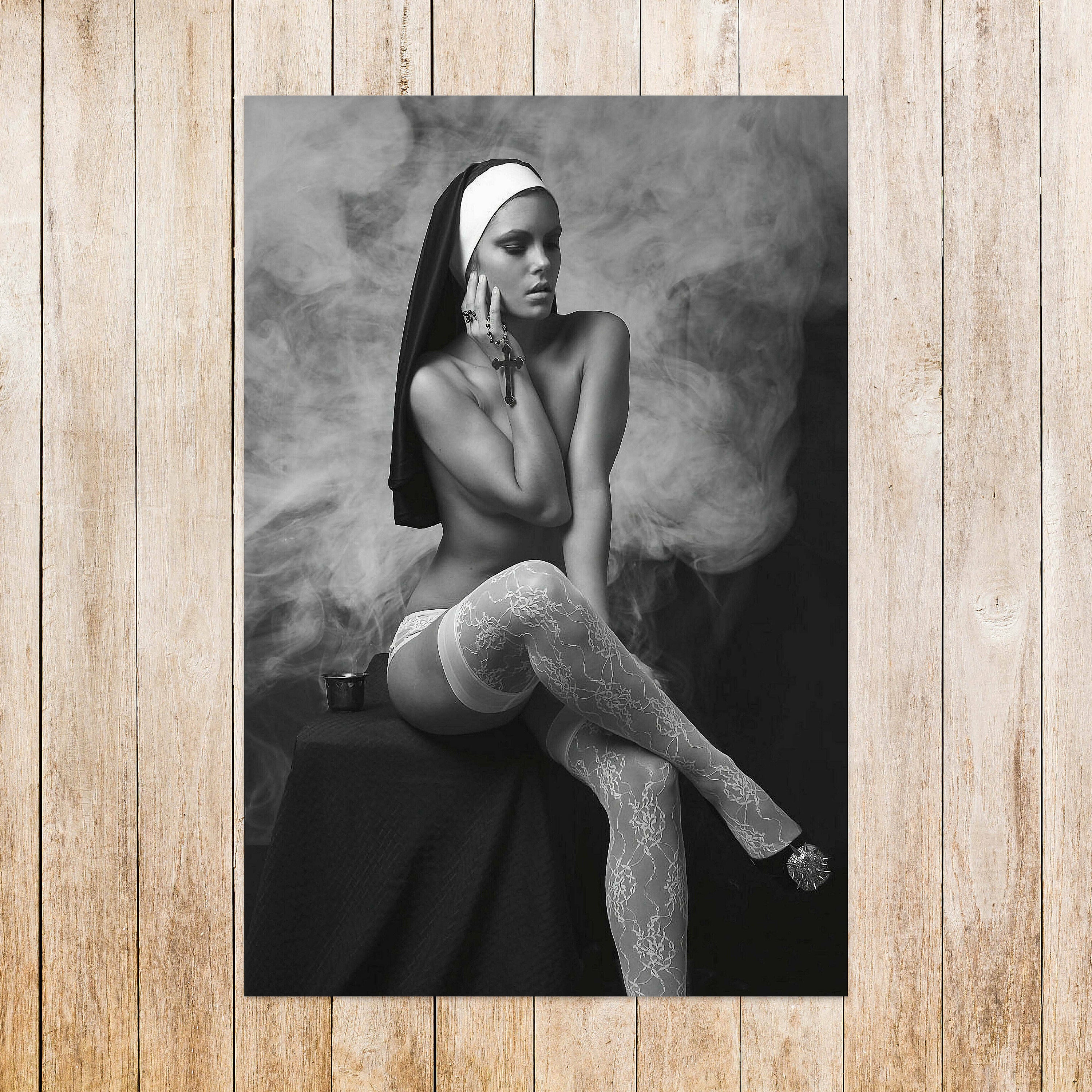 Sexy Nuns Naughty Nun Nude Nuns Print Smoking Nun Lostvintages - Etsy Sweden