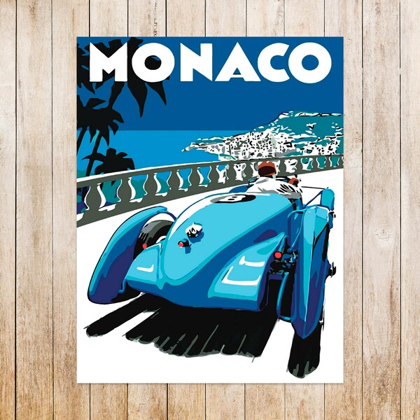 Monaco Race Poster Etsy