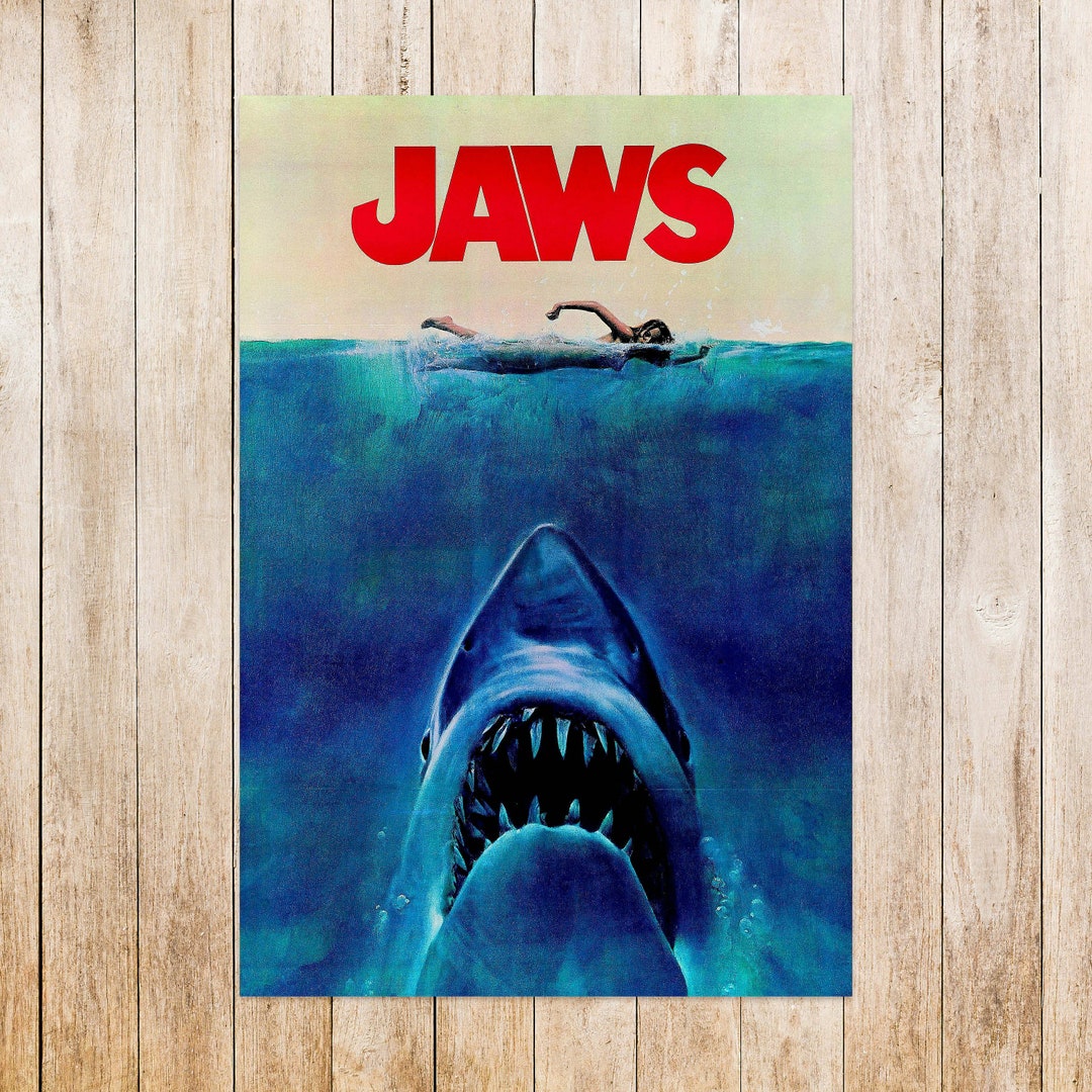 Reproduction of Movie Poster Jaws Poster Movie Posters Etsy