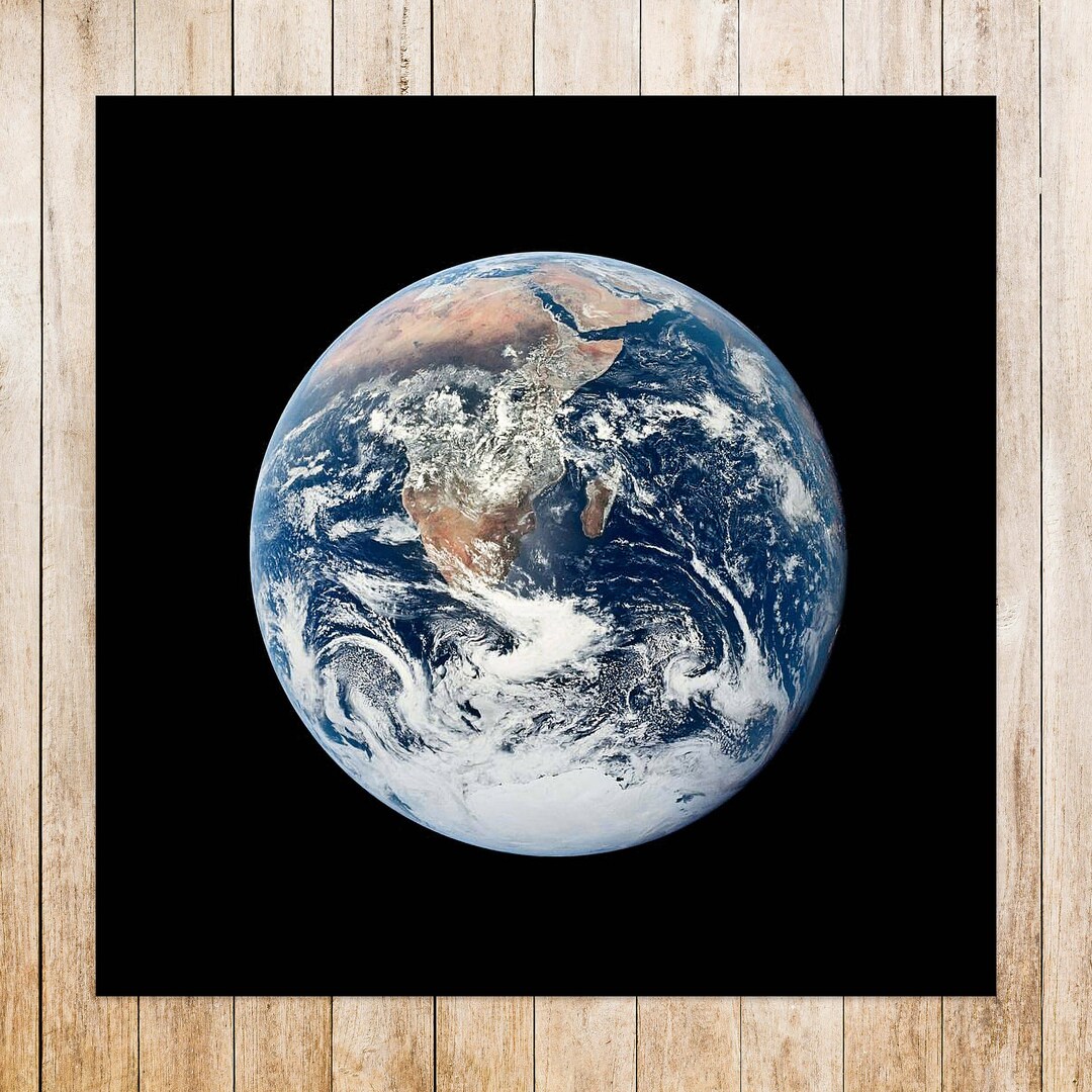 Earth Print Earth From Space Lostvintages - Etsy