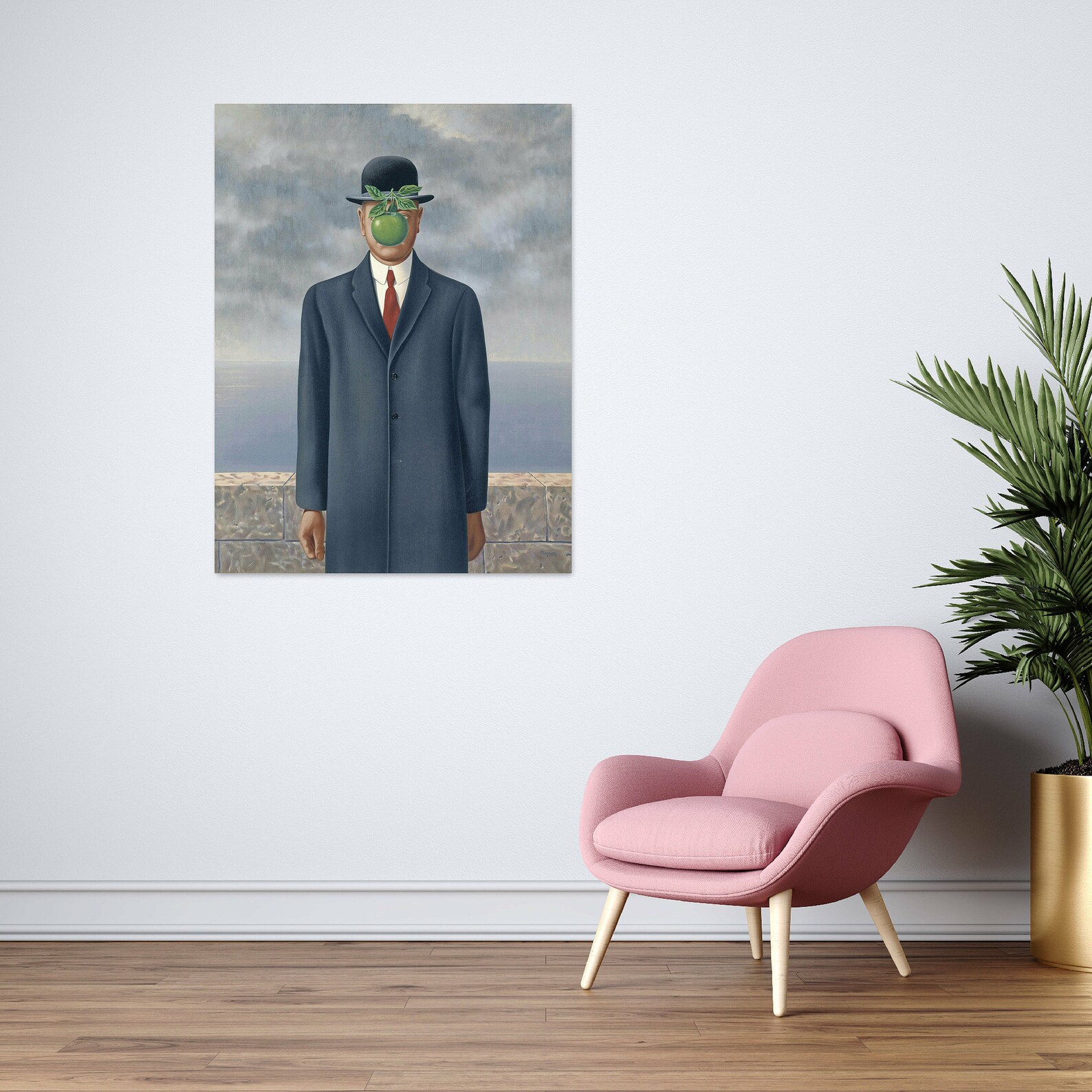 Reproduction of the Son of Man Artwork René Magritte Le Fils Etsy