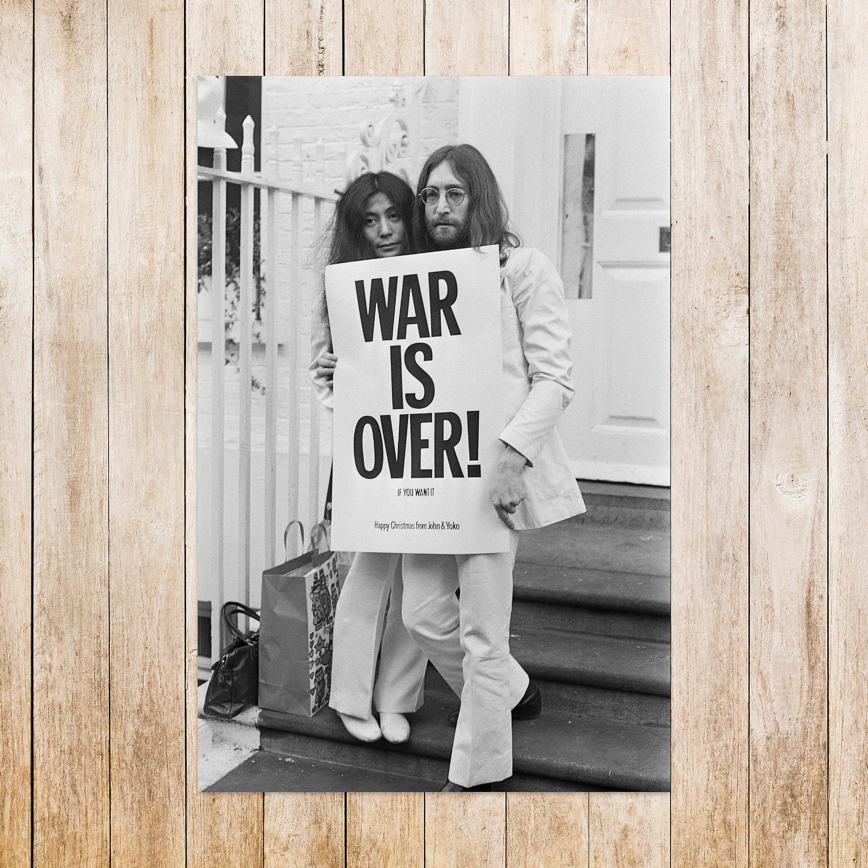 John Lennon, Yoko Ono War is Over 1969 original UK poster : Pleasures of  Past Times