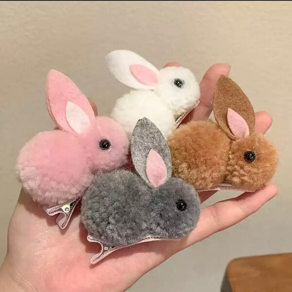 Rabbit Hair Clip Etsy