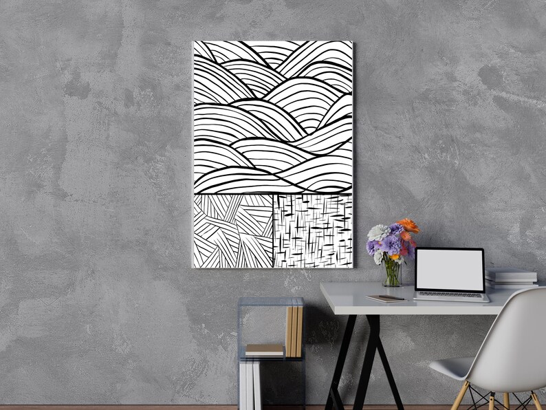 Modern Black Abstract Art Print Luxury Gallery Wall Art Etsy