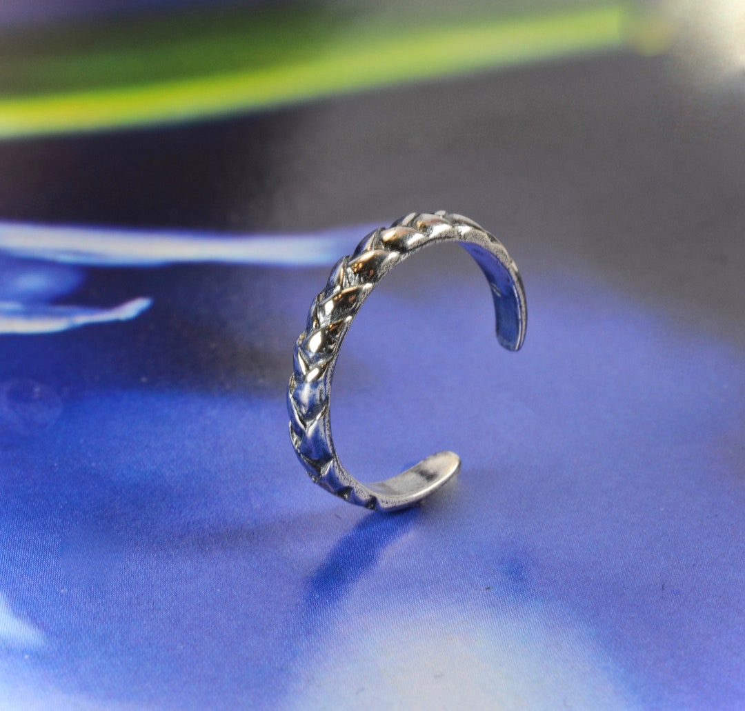 Sterling Silver 925 Twists Adjustable Toe Ring - Etsy