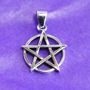 Sterling  Silver  925  Pentagram  Pendant  In  Gift  Box