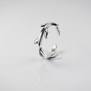 Sterling Silber 925 Einstellbar Blätter Krone Zehenring