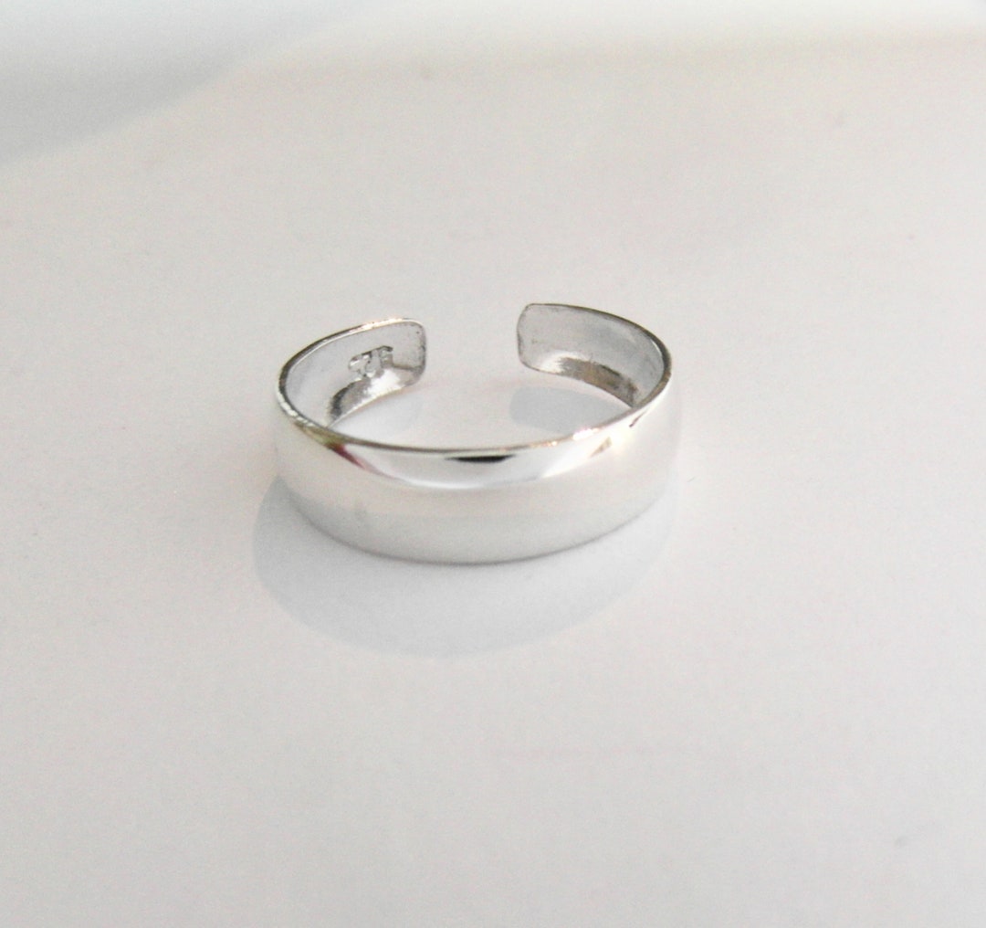 Sterling Silver 925 Band Adjustable Toe Ring - Etsy