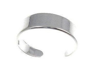 Sterling  Silver  925  5  MM  Band  Adjustable  Toe  Ring