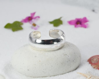 Sterling  Silver  925  Adjustable  5 MM  Band  Toe  Ring