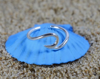 Bague d'orteil Whisper réglable en argent sterling 925