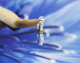 Sterling  Silver  925  S's  Adjustable  Toe  Ring