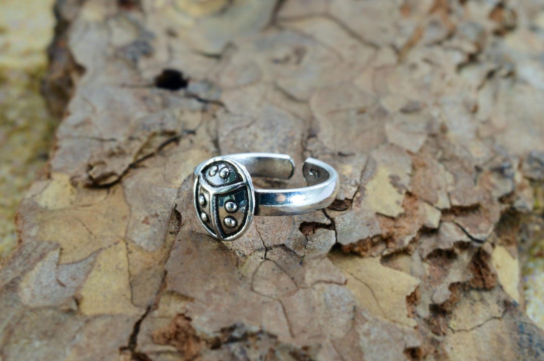 Sterling Silver 925 Adjustable Ladybird Toe Ring - Etsy