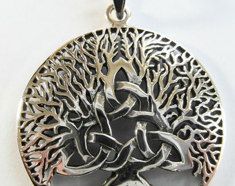 Sterling  Silver  925  Celtic  Tree  Of  Life  Pendant