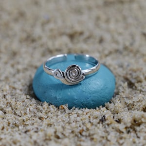 Sterling  Silver  925  Adjustable  Snail  Toe  Ring