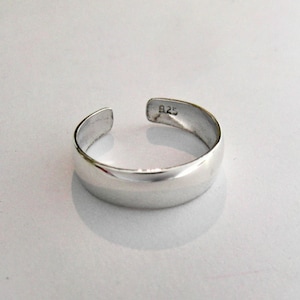 Sterling Silver 925 Band Adjustable Toe Ring - Etsy