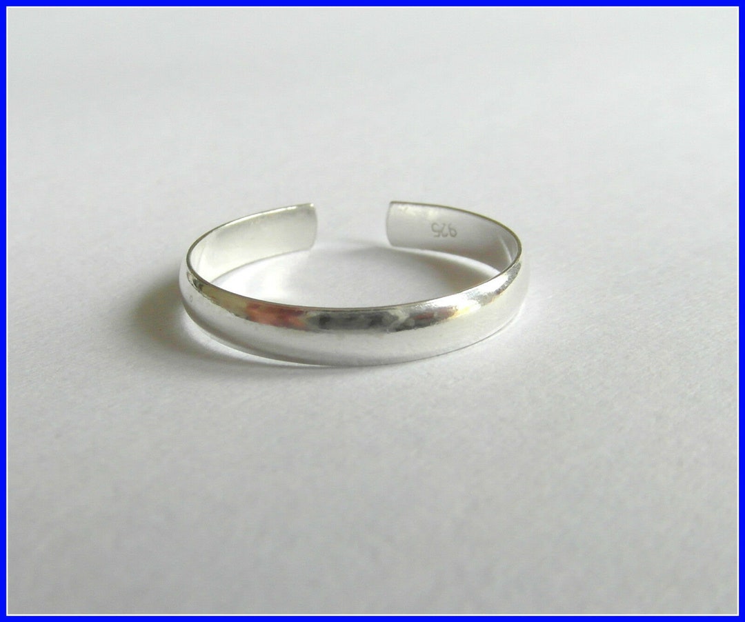 Sterling Silver (925) 2.5 MM Band Adjustable Toe Ring - Etsy