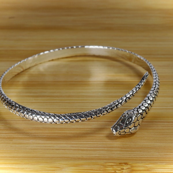 Bracelet ajustable serpent en argent sterling 925