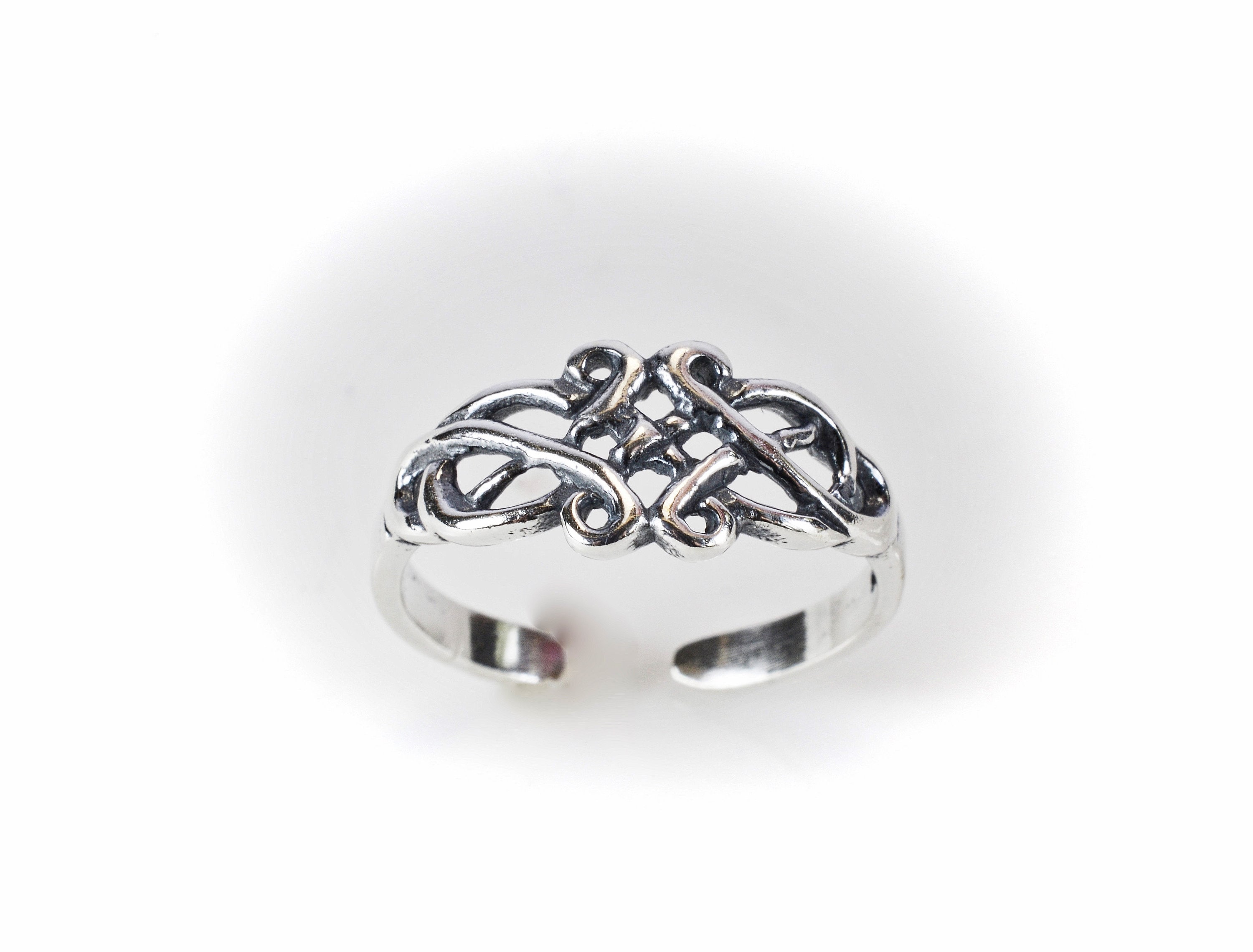 Anello Infinity Loop In Argento Sterling: Fascia A Goccia Aperta - Foto 3