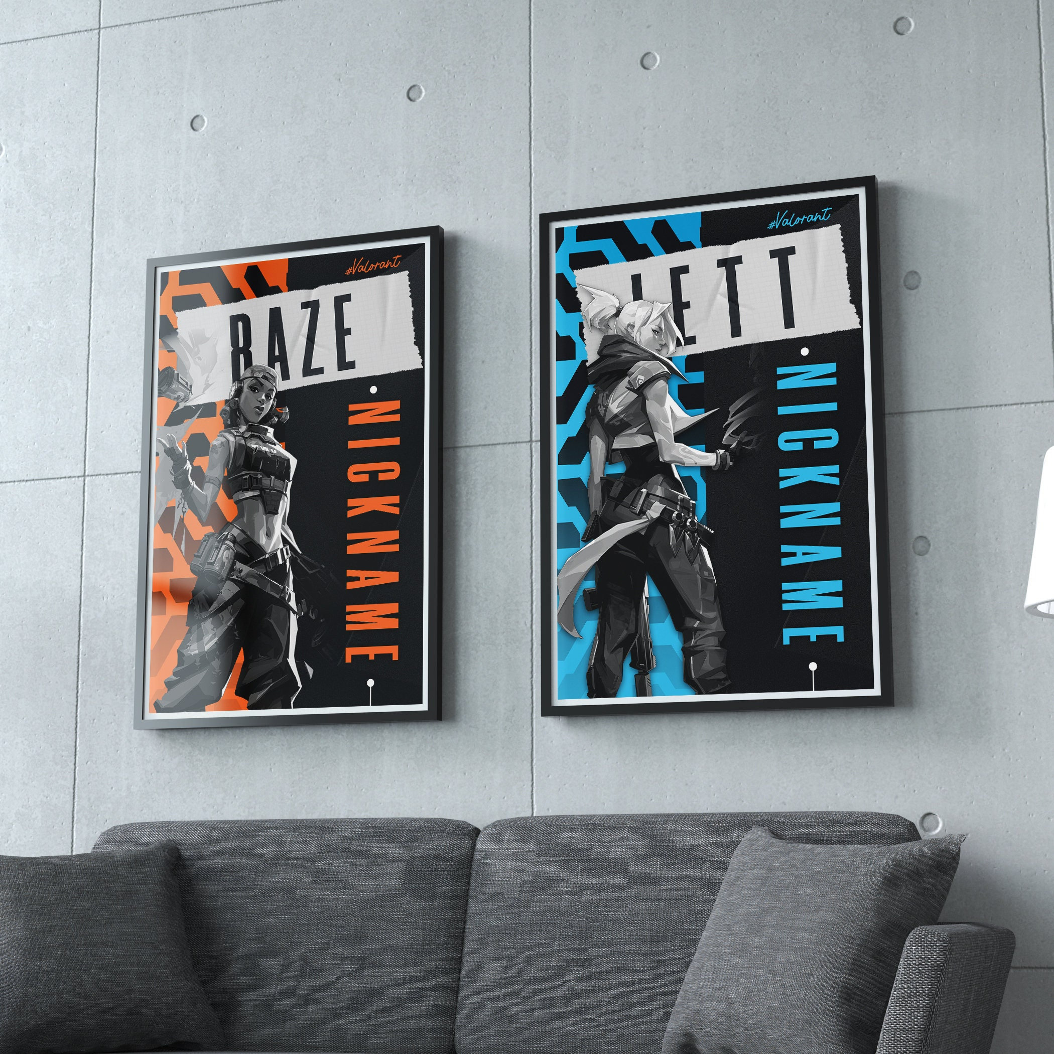 Valorant Custom Poster Valorant Personalized Valorant Fade Etsy