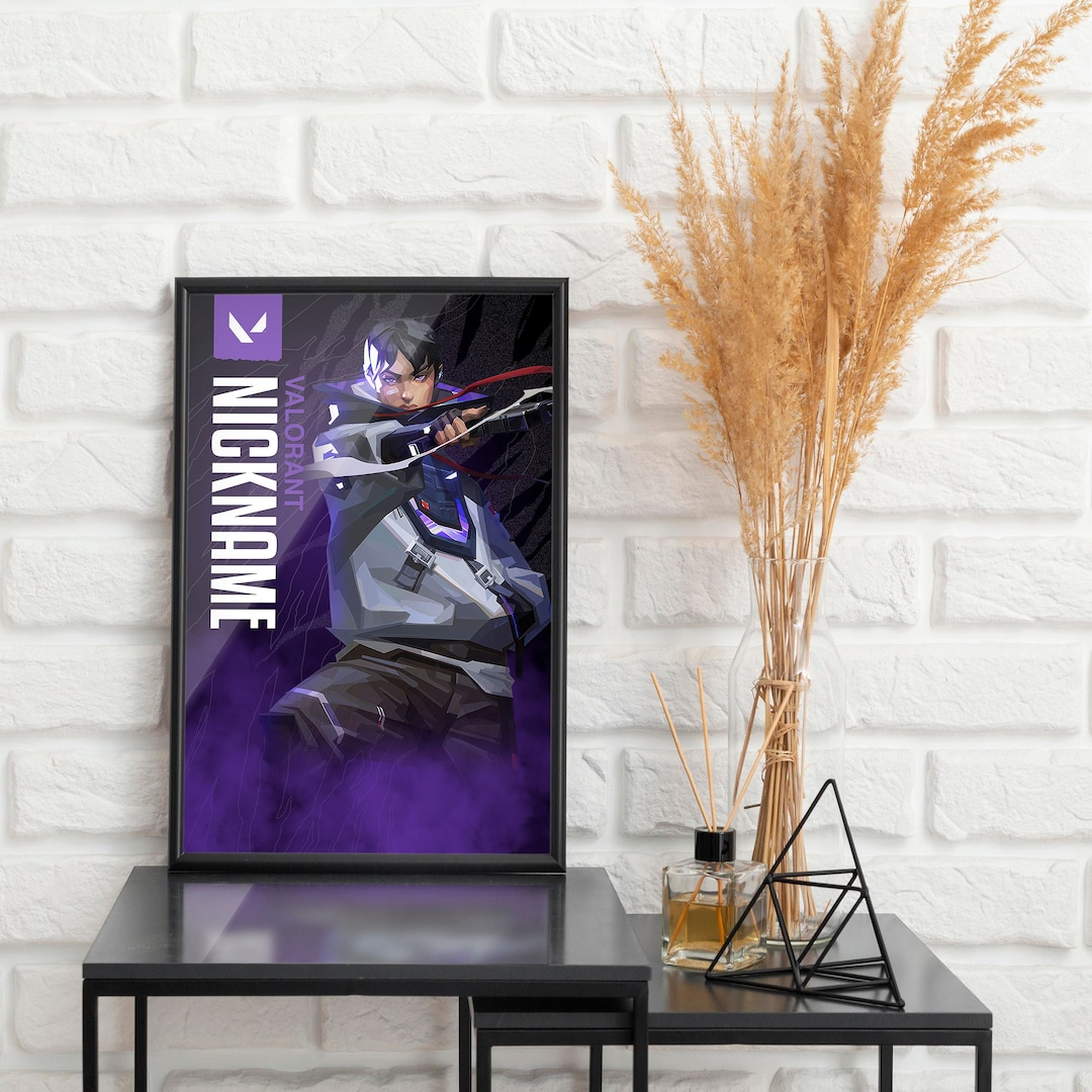 Valorant Custom Poster, Valorant Personalized, Valorant Iso Poster, Reyna, Jett, Killjoy