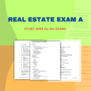Preparazione all'esame immobiliare, foglio riassuntivo, preparazione stampabile all'esame immobiliare, 43 pagine