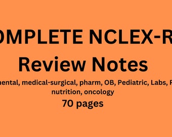 Comprehensive NCLEX RN Review Notes 79 pages