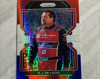 BJ McLeod - 2022 Panini Prizm NASCAR Racing Red White Blue Prizm Short Print - Exclusive!