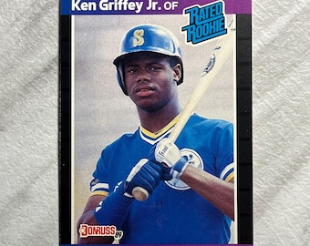 Ken Griffey Jr. - 1989 Fleer Rated Rookie Card (RC) Hall of Fame Seattle Mariners HOF MLB Baseball card