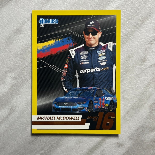 Michael McDowell - 2022 Donruss Racing ROUND OF 16 NASCAR insert card