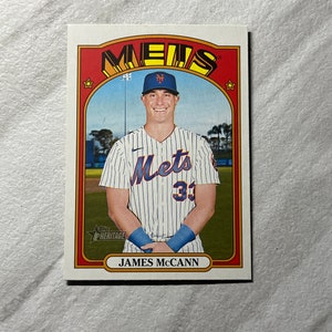 James McCann - 2021 Topps Heritage #524 New York Mets MLB baseball card