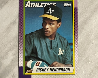 Rickey Henderson - 1990 Topps Oakland Athletics vintage baseball card #450