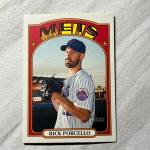 Rick Porcello - 2021 Topps Heritage #354 New York Mets MLB baseball card