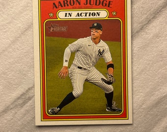 Aaron Judge - 2021 Topps Heritage IN ACTION New York Yankees MLB baseball card