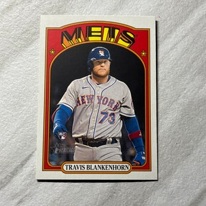 Travis Blankenhorn - 2021 Topps Heritage #691 New York Mets MLB baseball card